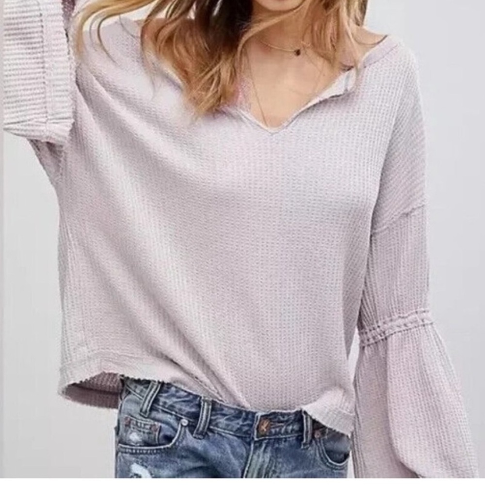 FREE PEOPLE Women's Lavender Bell Sleeve